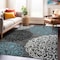World Rug Gallery Contemporary Modern Floral Design Area Rug 5'3'' x 7'3'' Gray 303GRAY5X7 - alternate 4